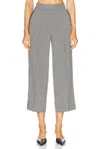 Simkhai Miki Cropped Micro-check Pants In Black White Check