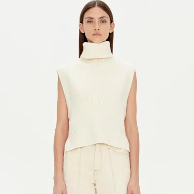 Simkhai Miles Wide Leg Denim Ecru In Ivory