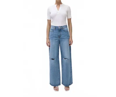 Simkhai Miley Short Sleeve Top In Ivory In White