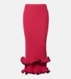 Simkhai Millie Ruffled Midi Skirt In Pink