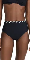 Simkhai Milou High Waisted Bikini Bottoms Black White In Black White