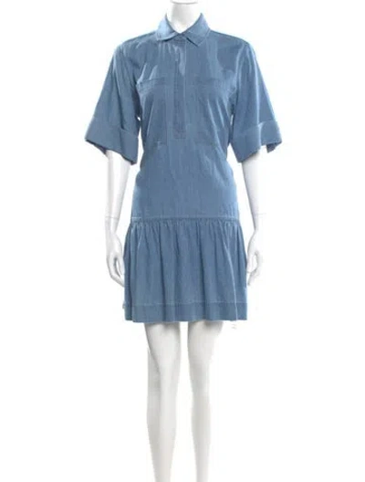 Pre-owned Simkhai Mini Dress In Blue