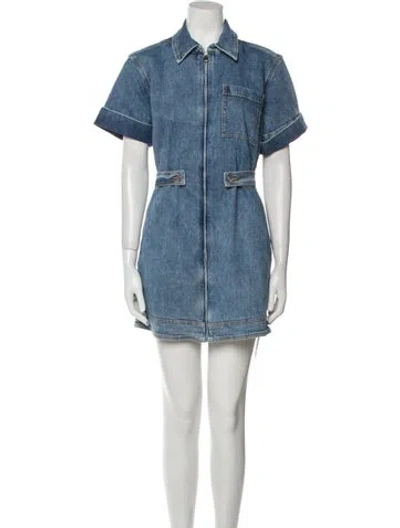 Pre-owned Simkhai Mini Dress In Blue