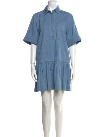 Pre-owned Simkhai Mini Dress In Blue