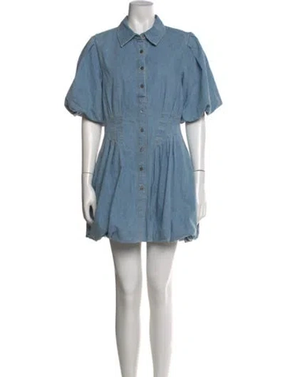 Pre-owned Simkhai Mini Dress In Blue