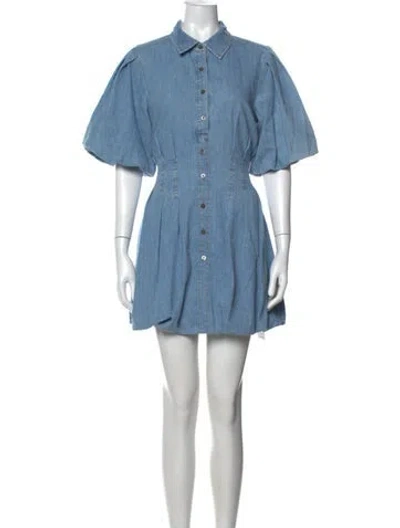 Pre-owned Simkhai Mini Dress In Blue