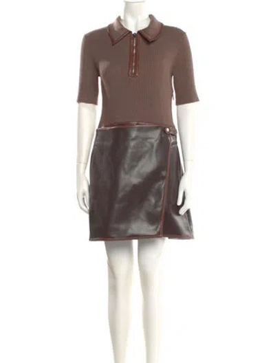 Pre-owned Simkhai Mini Dress In Brown