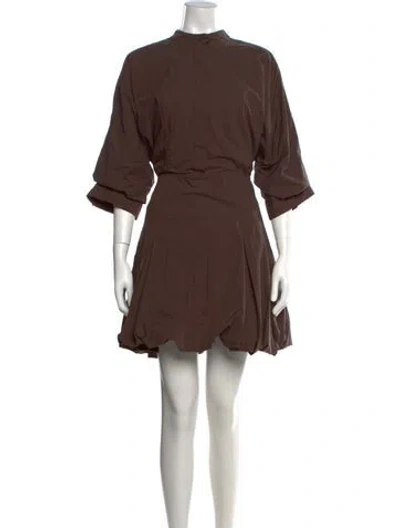 Pre-owned Simkhai Mini Dress In Brown
