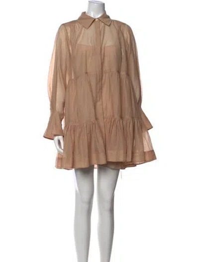 Pre-owned Simkhai Mini Dress In Brown