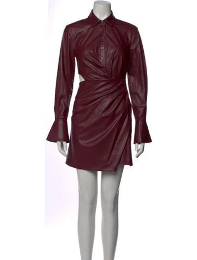 Pre-owned Simkhai Mini Dress In Burgundy