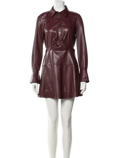 Pre-owned Simkhai Mini Dress In Burgundy