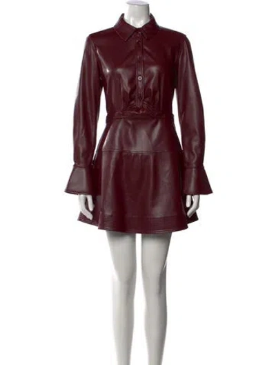 Pre-owned Simkhai Mini Dress In Burgundy