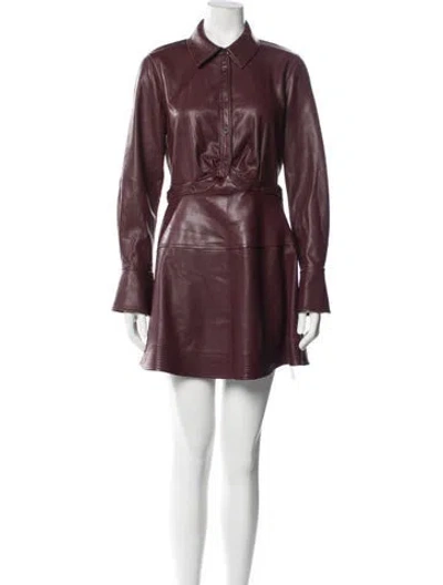 Pre-owned Simkhai Mini Dress In Burgundy
