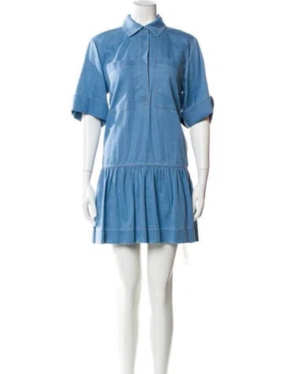 Pre-owned Simkhai Mini Dress W/ Tags In Blue