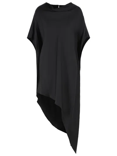 Simkhai Mini Dress With Draped Neckline And Asymmetrical Hem In Black