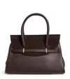 Simkhai Mini Leather River Top-handle Bag In Brown