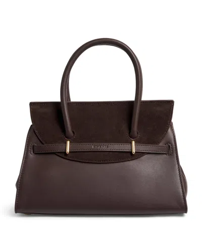 Simkhai Mini Leather River Top-handle Bag In Brown