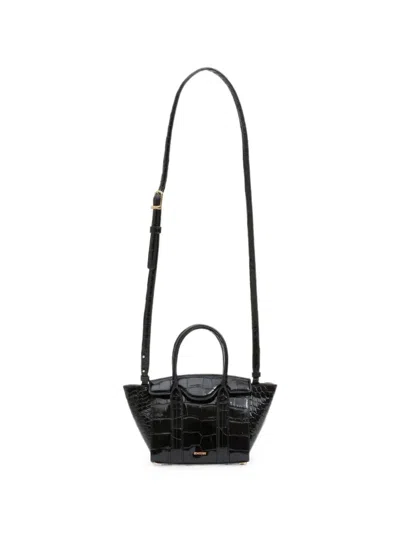 Simkhai Mini Nicola Croc-effect Leather Tote Bag In Black