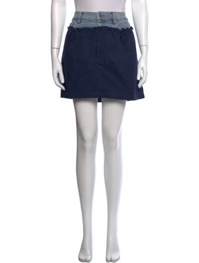 Pre-owned Simkhai Mini Skirt In Blue