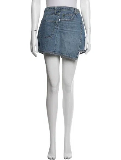 Pre-owned Simkhai Mini Skirt In Blue/white