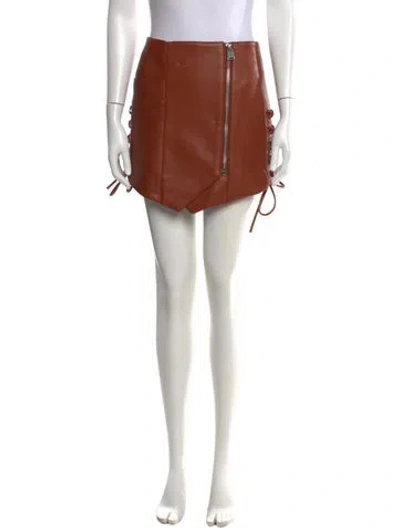 Pre-owned Simkhai Mini Skirt In Brown