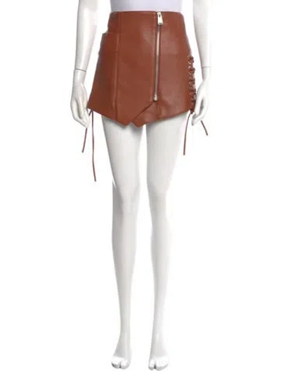 Pre-owned Simkhai Mini Skirt In Brown