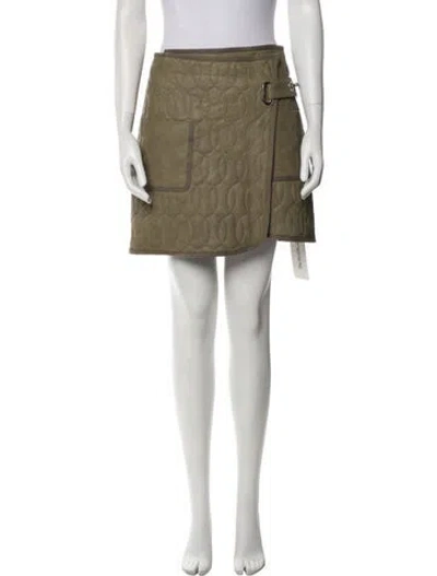Pre-owned Simkhai Mini Skirt In Green