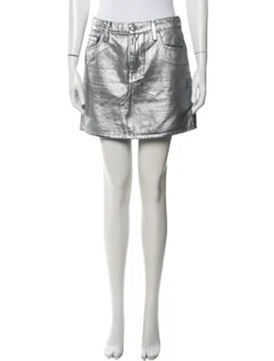 Pre-owned Simkhai Mini Skirt In Metallic/silver