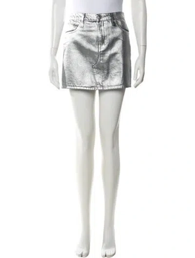Pre-owned Simkhai Mini Skirt In Silver
