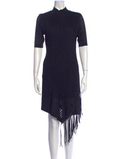 Pre-owned Simkhai Mock Neck Knee-length Dress In Blue