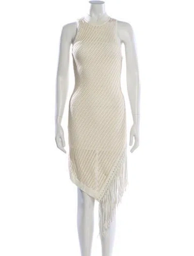 Pre-owned Simkhai Mock Neck Knee-length Dress In Neutral