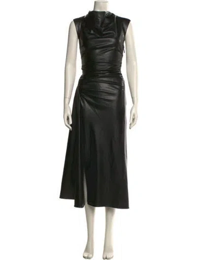 Pre-owned Simkhai Mock Neck Long Dress In Black