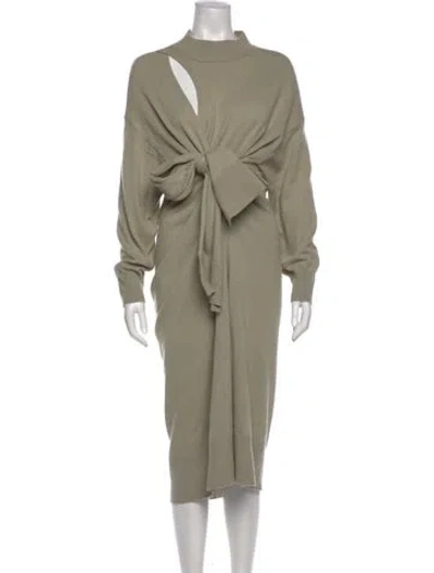 Pre-owned Simkhai Mock Neck Long Dress In Neutral