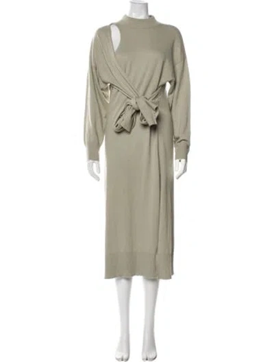 Pre-owned Simkhai Mock Neck Long Dress In Neutral