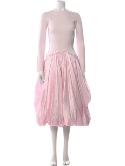 Pre-owned Simkhai Mock Neck Long Dress In Pink