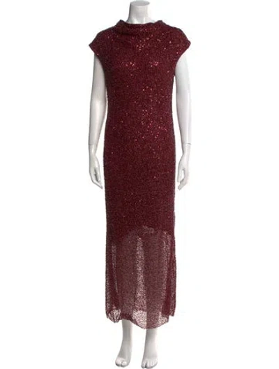 Pre-owned Simkhai Mock Neck Long Dress W/ Tags In Red