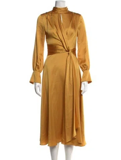 Pre-owned Simkhai Mock Neck Long Dress W/ Tags In Yellow