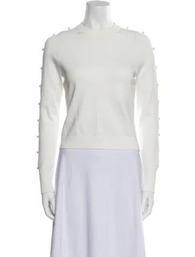 Pre-owned Simkhai Mock Neck Long Sleeve Crop Top In White