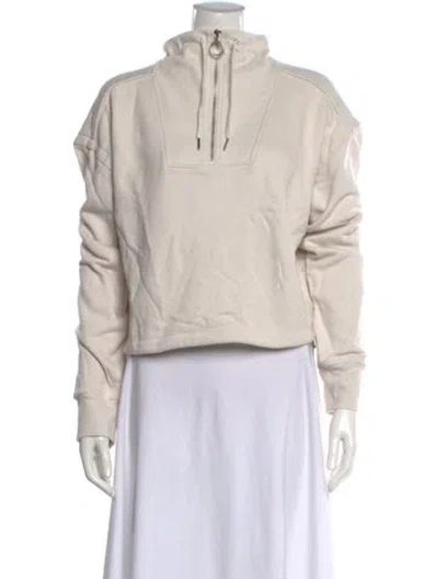Pre-owned Simkhai Mock Neck Long Sleeve Sweatshirt In Neutral