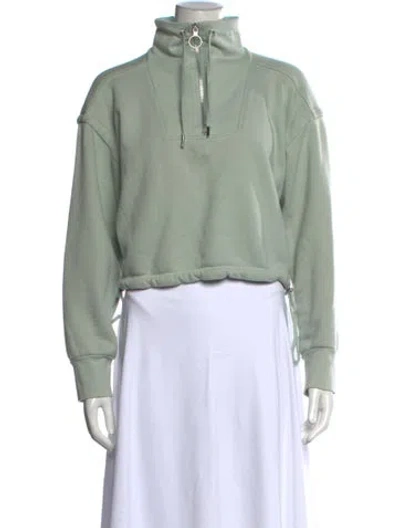 Pre-owned Simkhai Mock Neck Long Sleeve Sweatshirt In White