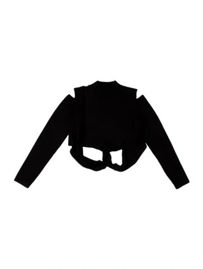 Pre-owned Simkhai Mock Neck Long Sleeve Top In Black