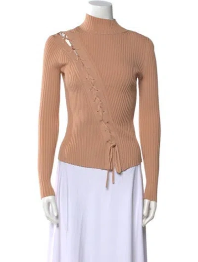 Pre-owned Simkhai Mock Neck Long Sleeve Top In Pink