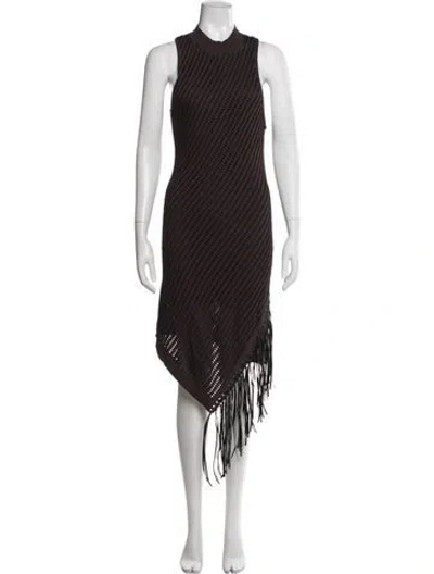 Pre-owned Simkhai Mock Neck Midi Length Dress In Purple