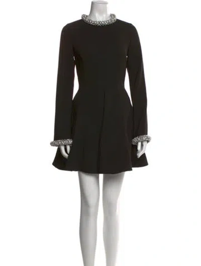 Pre-owned Simkhai Mock Neck Mini Dress In Black