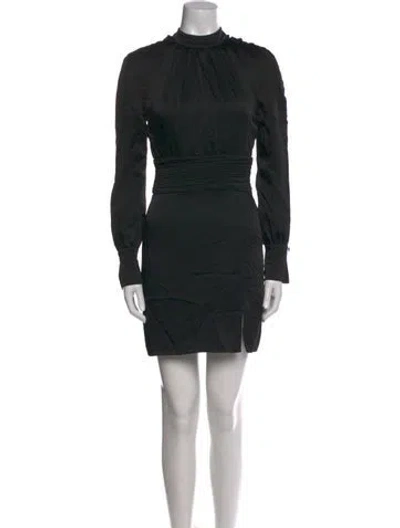 Pre-owned Simkhai Mock Neck Mini Dress In Black