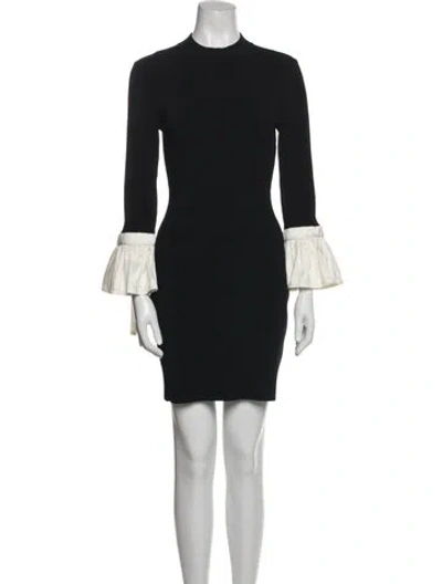 Pre-owned Simkhai Mock Neck Mini Dress In Black