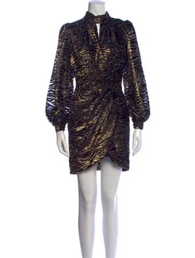 Pre-owned Simkhai Mock Neck Mini Dress In Black