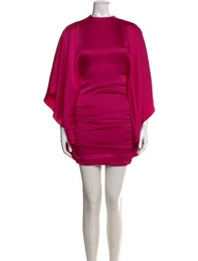 Pre-owned Simkhai Mock Neck Mini Dress In Pink