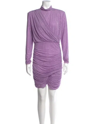 Pre-owned Simkhai Mock Neck Mini Dress In Purple