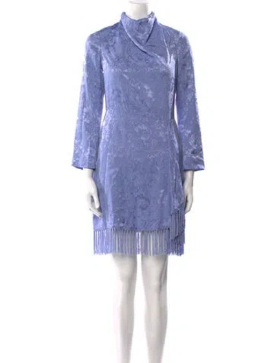 Pre-owned Simkhai Mock Neck Mini Dress In Purple